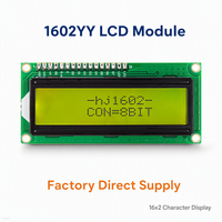Module LCD STN 1602YY personnalisé en direct d'usine, affichage à caractères 16x2, rétroéclairage LED jaune-vert, 2,7 pouces, à trous traversants, AIP31066