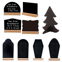 Tableau noir en bois sur pied pour enfants, double face, pour messages, décoration intérieure, Noël, Journée des enfants et Thanksgiving