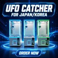 Ufo Catcher 500 US Cases Claw Machine, Machine à griffes avec 3 modes de paiement, compatible échantillons, pour parcs d'attractions