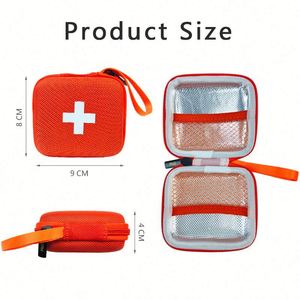 Trousse de premiers secours portable ODM à coque rigide, élégante, orange, en Oxford et EVA, résistante à l'eau et aux chocs - Product Image 5