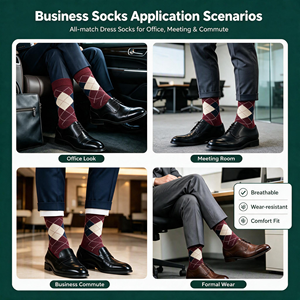 Chaussettes <span class=keywords><strong>pour</strong></span> neuropathie, chaussettes diabétiques en coton sans couture, douces, confortables, non contraignantes, améliorant <span class=keywords><strong>la</strong></span> <span class=keywords><strong>circulation</strong></span> sanguine, chaussettes habillées - Product Image 5