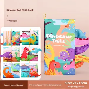 <span class=keywords><strong>Livre</strong></span> en tissu éducatif transfrontalier pour enfants, jouet pour bébé résistant aux déchirures, <span class=keywords><strong>livre</strong></span> interactif en papier grincant pour l'éveil - Product Image 6