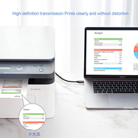 Cable de impresora de alta velocidad de 480Mbps, trenzado de nailon, & Play Plug, compatible con impresoras/escáneres/máquinas de fax tipo C a 2,0 de