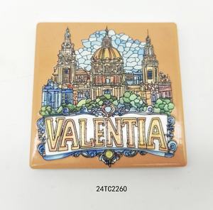 Aimant de réfrigérateur en céramique 3D style peinture, Souvenir de voyage personnalisé Sorrento <span class=keywords><strong>Valentia</strong></span> Madrid, Cadeau décoratif - Product Image 4