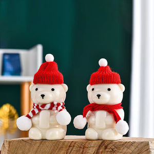 Chai nhựa đựng siro hình gấu ôm 300ml, mẫu miễn phí, có nắp và ống hút - Product Image 4