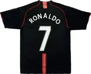 Retro bóng đá Jerseys dài tay Ronaldo Rooney giggs Nani S 2006 2007 2008 nhà đi scheless tevez berbatov vidic Vintage