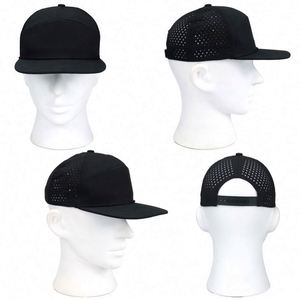 Custom 7-Panel Laser Cut Hole Mesh Golf <b>Cap</b> Rope Perforated Snapback Sports Baseball <b>Cap</b> <b>Flat</b> Brim Street Style Common Unisex - Product Image 3