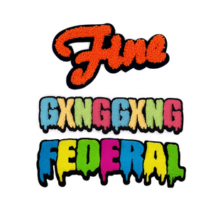 Muestra Gratuita Personalizada, Parches de Letras de Chenilla Bordados en 3D, Grandes, para Coser o Planchar en Ropa - Product Image 4