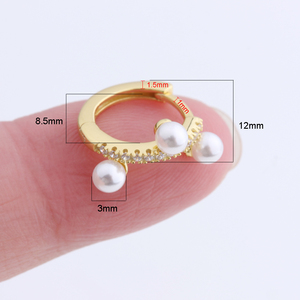 Di alta Qualità Monili Del Corpo Orecchio Oro Piercing Bianco Perla <span class=keywords><strong>Lobo</strong></span> Helix <span class=keywords><strong>Orecchini</strong></span> <span class=keywords><strong>A</strong></span> Cerchio - Product Image 2
