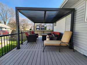 ศาลาพักผ่อนกลางแจ้งแบบกันน้ำ โครงอะลูมิเนียมเคลือบสีฝุ่น ระบบปรับอากาศชีวภาพ หลังคาพับเก็บได้ ควบคุมด้วยมอเตอร์และรีโมท - Product Image 4