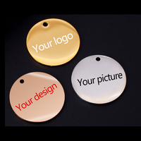 Usine-personnalisé en acier inoxydable bijoux à bricoler soi-même accessoires porte-clés pendentifs formes gravées Logos pendentifs de mode breloques