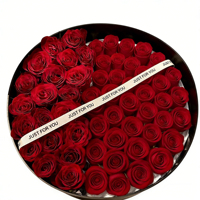 Boîte cadeau en chocolat ronde exquise, ruban, boîte rigide romantique pour la fête des mères avec laminage mat, étiquette personnalisable