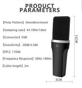 Voxfull <span class=keywords><strong>VF</strong></span>-Q5N Microphone de diffusion en direct sur téléphone portable, Microphone d'enregistrement Youtube, Studio de bureau, Podcast - Product Image 6