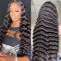 Perruques Lace Front Deep Wave 12A en Cheveux Humains 180%