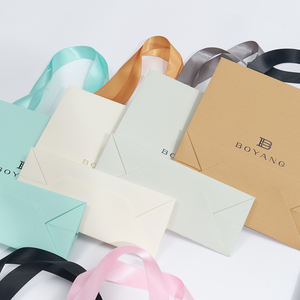 Boyang Logo personnalisé imprimé petit sac en papier d'emballage de Shopping cadeau pour bijoux - Product Image 6