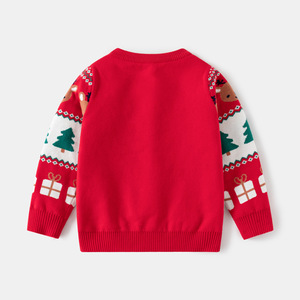Wholesale <strong>Christmas</strong> 100% Cotton Cute Jacquard Knitted Baby Pullover Spring O-Neck Kids <strong>Jumper</strong> Printed Clothes for Boys and <strong>Girls</strong> - Product Image 2
