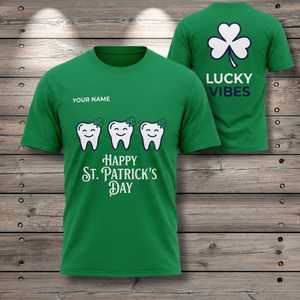 Maglietta Personalizzata per Dentisti e Igiene Orale a Tema San Patrizio - Regalo per Dentisti e Igieneisti - Product Image 1