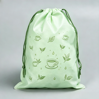Pochette à cordon simple en non-tissé biodégradable et recyclable, motif dessin animé, avec logo personnalisé pour hôtel, linge, chaussettes, voyage, articles de toilette, rangement