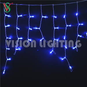 Guirlande d'extérieur avec câble en caoutchouc, rideau LED, lumière de glace pour scène de jardin, 2m 3.2mm - Product Image 4