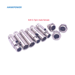 High Quality Metal Mini 3 4 5 6 7 <strong>Cores</strong> XLR Connector 3-7 Pins XLR Male Female <strong>Plug</strong> Socket - Product Image 1