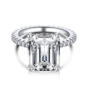 Anillo de Compromiso de Plata de Ley 925 para Mujer, Estilo Clásico Brillante, Personalizable, para Boda, Nueva Llegada de Dylam - Product Image 1