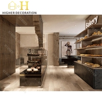 Bancone Bar Caffè Personalizzato, Design d'Interni Chic per Ristoranti, Set di Arredamento Moderno per Caffetterie, Design del Bancone per Panetterie