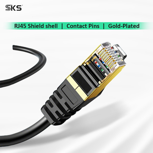 Câble <span class=keywords><strong>Ethernet</strong></span> Cat8 40 Gbit/s 2000 MHz blindé RJ45 LAN noir 1m/2m SKS SKS-NT081 <span class=keywords><strong>pour</strong></span> serveur de jeu - Product Image 2