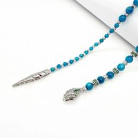 Collier élégant en apatite naturelle pour femmes à la mode en argent 925 perles de serpent bijoux à la mode cadeau prix usine