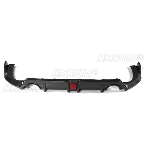 Diffuseur de pare-chocs arrière 3 pièces aspect fibre de carbone/noir, séparateur de lèvre, spoiler, protection de pare-chocs pour Honda Civic 2016-2019 - Product Image 3