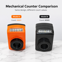 Contador Mecánico Rotatorio Digital con Montaje en Eje, Alcance 0-99999, Perilla de Reinicio, Carcasa Personalizable en Color para Uso Industrial en Máquinas de Conteo