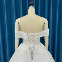 Robe de mariée de demoiselle d'honneur élégante et tendance, style vintage, épaules dénudées, robe de bal, broderie de luxe, LSSM029
