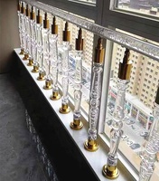 Meilleure Vente Villa Balustrade Main Courante en Acrylique Cristal Plastique Anti-UV Résistante à l'Eau Design Moderne Installation DIY