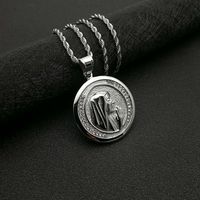 Pendentif de mode en acier inoxydable 18K, style Hip Hop Chrétien Catholique Marie, pour hommes et femmes, collection 2026