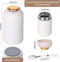 Termo de Acero Inoxidable de 600 ml para Alimentos para Bebés, Aislado al Vacío, Diseño Moderno y Ecológico, Mantiene la Temperatura de 12 a 24 Horas