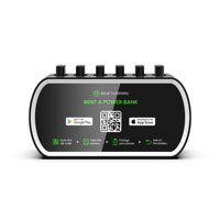 Station de recharge partagée par scan QR, commerciale, extérieure, en libre-service, 6 emplacements, universelle, micro USB, charge sans fil 25W