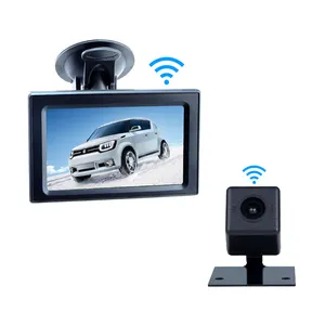 Kamera Tampilan Belakang Mobil Mundur, Alat Kontrol Mundur Hd untuk Cadangan 4.3 Inci Lcd Nirkabel Sistem Monitor Parkir Mobil Universal