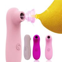 Tragbarer Silikon+ABS Wasserdichter Saugvibrator Oralsex-Sauger Klitoris-Stimulator 10 Modi Klitorales Erotik-Sexspielzeug für Frauen