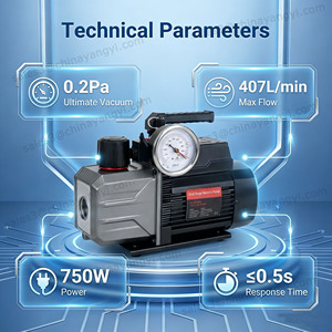 Pompe à vide rotative à mini-vanne haute performance 80 mm avec électrovanne, légère et portable pour la réparation des systèmes de climatisation et de réfrigération - Product Image 6