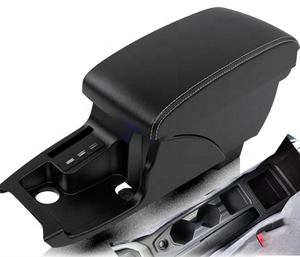 Diseño de cargador USB deslizante de doble capa para coche de la UE, caja de consola de reposabrazos de coche de cuero pu negro para <span class=keywords><strong>Volkswagen</strong></span> <span class=keywords><strong>Polo</strong></span> 2020- <span class=keywords><strong>2023</strong></span> - Product Image 6