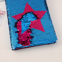 Carnet réversible en cuir à paillettes magiques, écologique, journal DIY, agenda pour enfants, cadeau promotionnel, fournitures scolaires personnalisées pour enfants