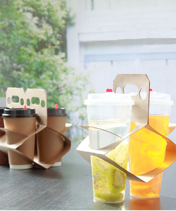 Hộp Đựng Cốc Giấy Kraft Lấy Đi Cà Phê 2 4 Khoang Dùng Một Lần - Product Image 4