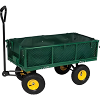 Chariot de jardin pliable à quatre roues en acier inoxydable QIDI OEM avec plateforme pour outils – Fournisseur d'usine