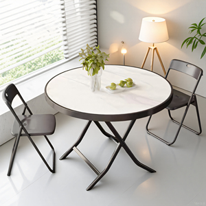 Meja Makan persegi lipat luar ruangan Modern kualitas tinggi Set perakitan mudah untuk kafe halaman balkon - Product Image 6