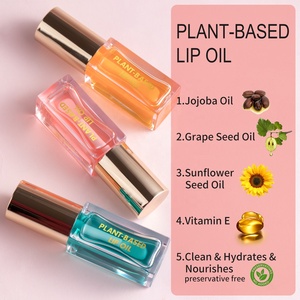 Nuevo Natrual Shine Tint Aceite de labios a base de plantas Etiqueta privada Cuidado de labios vegano Limpia e hidrata y nutre Aceite de labios de plantas puras - Product Image 3