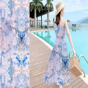 Tùy Chỉnh In Hoa Trên Vải Dịch Vụ 100% Polyester Satin Vải Cho Đồ Ngủ