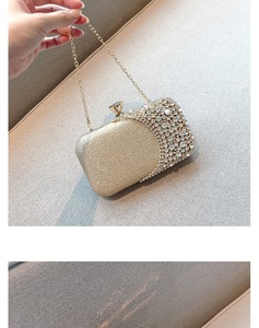 Nouveau 2024 Sac de Soirée de Luxe pour Femme, Pochette Cosmétique Carrée à Diamants Étincelants pour Rouge à Lèvres - Product Image 6