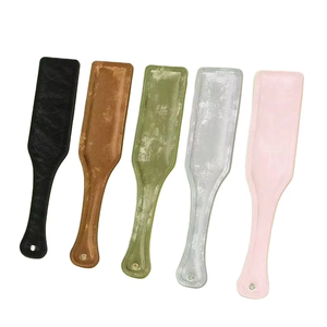 新しいスタイル罰サテンレザーむち打ちスパンキングパドルSM罰ホイップBdsmセックス - Product Image 1