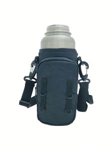 Pochette isotherme en néoprène de couleur marine avec poche pour téléphone, pochette de transport pour la marche, la randonnée, les voyages Sanjin BS24091809 - Product Image 5