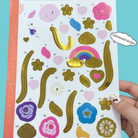 Hoja de Pegatinas Personalizadas con Corte a Medida, Logotipo de Dibujos Animados Privado, Papel Adhesivo Impermeable, Etiqueta Ecológica, Marco de Fotos Artesanal