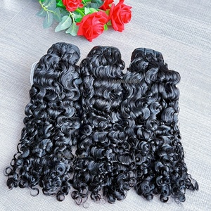 Fasci di capelli vergini a doppia estrazione cuticola allineati morbidi capelli umani setosi 100g fornitori di capelli grezzi umani brasiliani non trattati - Product Image 1